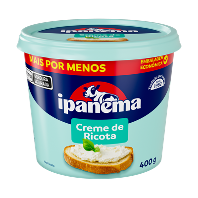 Creme De Ricota Ipanema Pote 400g | Caixa com 12 unidades