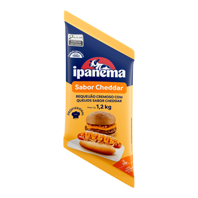 Cheddar Cremoso Ipanema Bisnaga 1,2kg | Caixa com 06 unidades