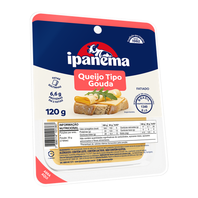Gouda Ipanema Fatiado 120g | Caixa com 15 unidades
