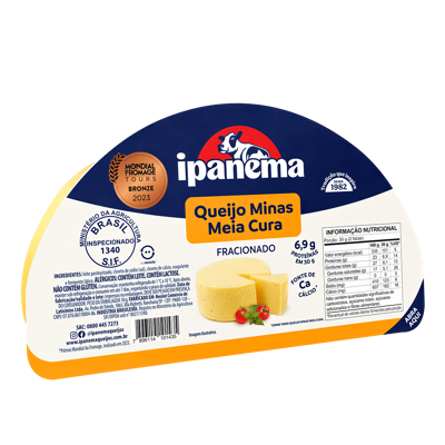 Minas Meia Cura Ipanema Fração 400g | Caixa com 12 unidades