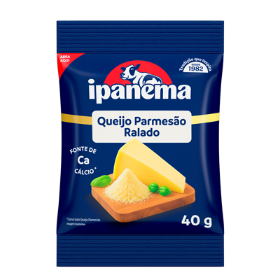 Queijo Parmesao Ralado Fino Azul Ipanema 40g | Caixa com 25 unidades