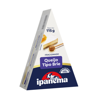 Queijo Brie Ipanema Fração 115g | Caixa com 08 unidades