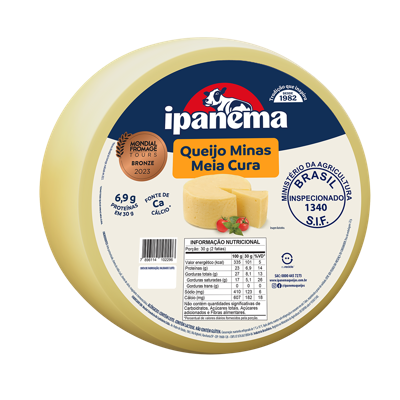 Minas Meia Cura Ipanema Peça 3kg | Caixa com 02 peças