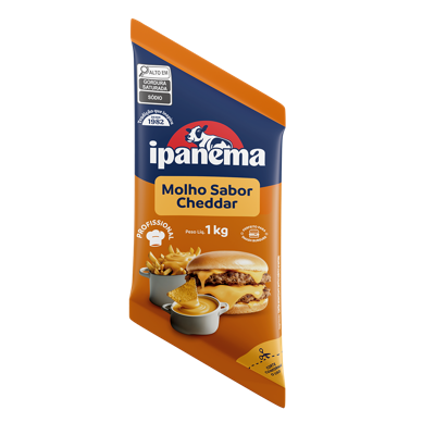 Molho Sabor Cheddar Bisnaga 1,0 kg | Caixa com 06 unidades