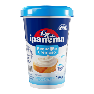 Requeijao Cremoso Light Ipanema Copo 180g | Caixa com 24 unidades