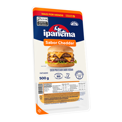 Cheddar Ipanema Fatiado 500g | Caixa com 15 unidades